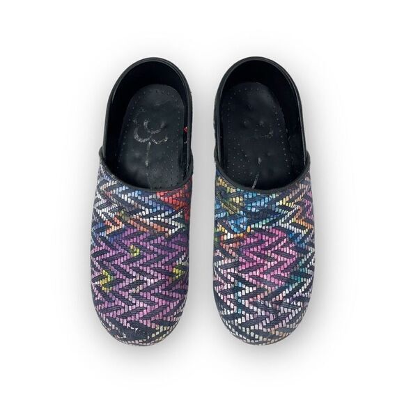 Sanita Original Professional Raffia Clog Multicolor Rainbow Women’s EU 39 US 9 - Picture 4 of 12